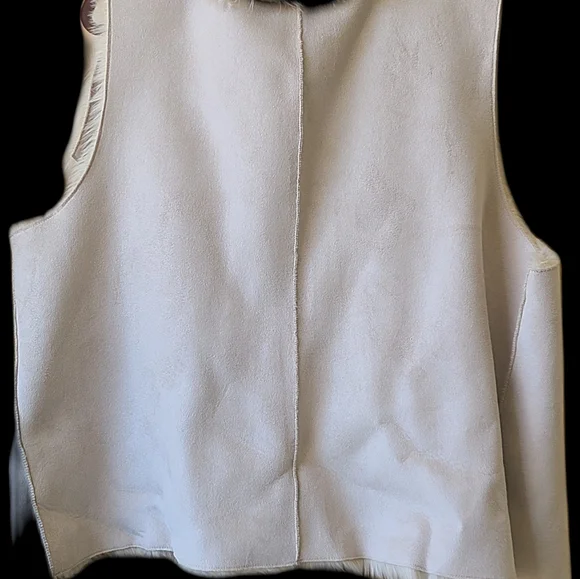 LOFT Plus Faux Suede & Fur Vest Reversible Waterfall 20 - Picture 2 of 5